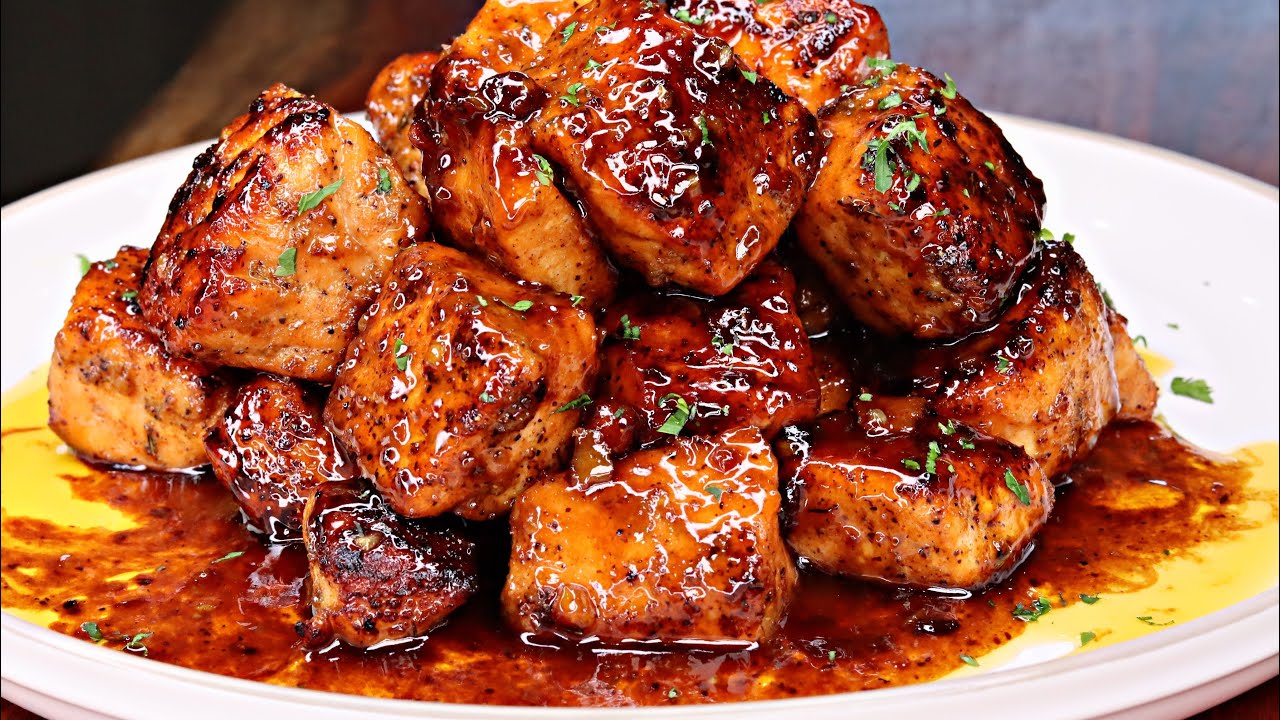 Crispy Most Addictive Honey Garlic Salmon Bites Recipe