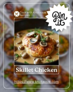 Delicious Skillet Chicken with Creamy Parmesan Mushroom Gravy