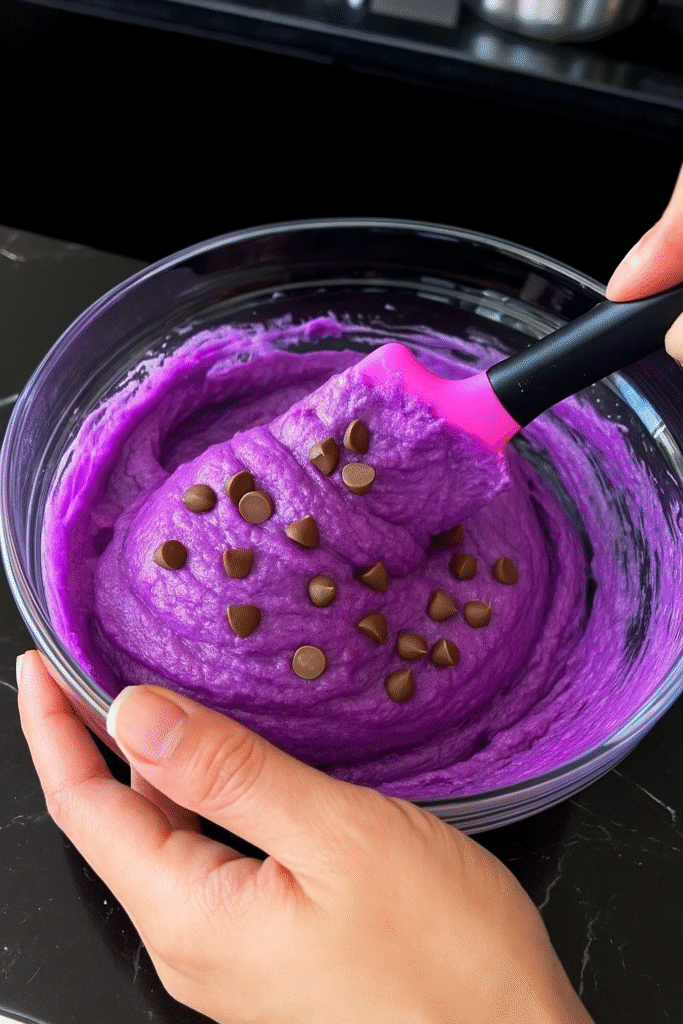 Ube Cupcakes With Chocolate Chips