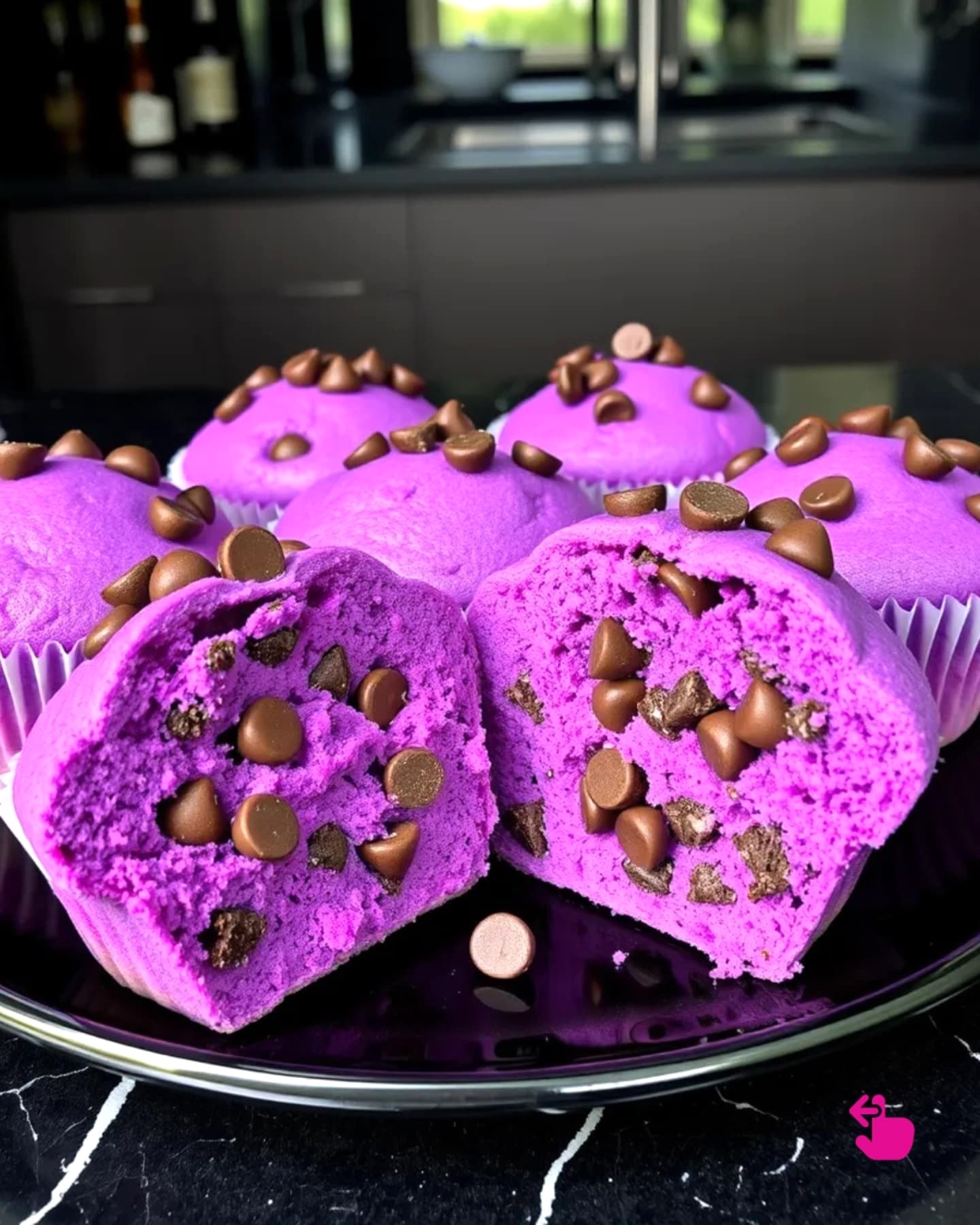 Ube Cupcakes With Chocolate Chips A Tropical Delight!