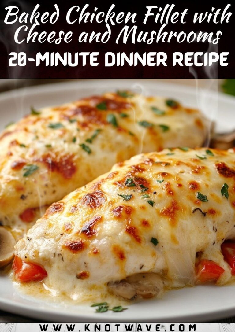 Baked Chicken Fillet with Cheese and Mushrooms 20-Minute Dinner Recipe