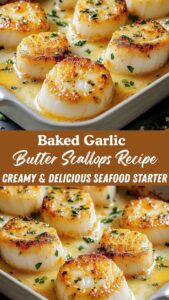 Baked Garlic Butter Scallops Recipe Easy, Creamy & Delicious Seafood Starter