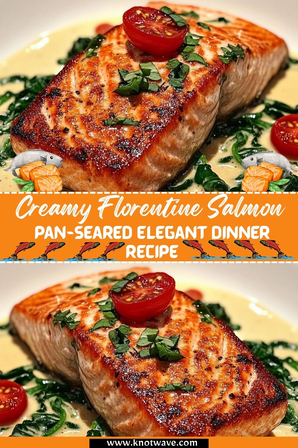 Creamy Florentine Salmon Pan-Seared Elegant Dinner Recipe