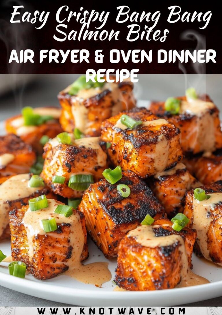 Easy Crispy Bang Bang Salmon Bites Air Fryer & Oven Dinner Recipe