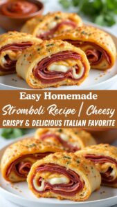 Easy Homemade Stromboli Recipe Cheesy, Crispy & Delicious Italian Favorite