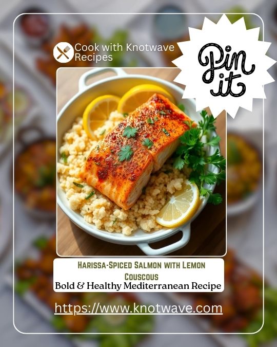 Harissa-Spiced Salmon with Lemon Couscous A Bold & Healthy Mediterranean Recipe