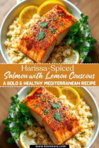 Harissa-Spiced Salmon with Lemon Couscous A Bold & Healthy Mediterranean Recipe