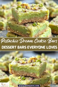 Pistachio Dream Cookie Bars Recipe Easy Dessert Bars Everyone Loves