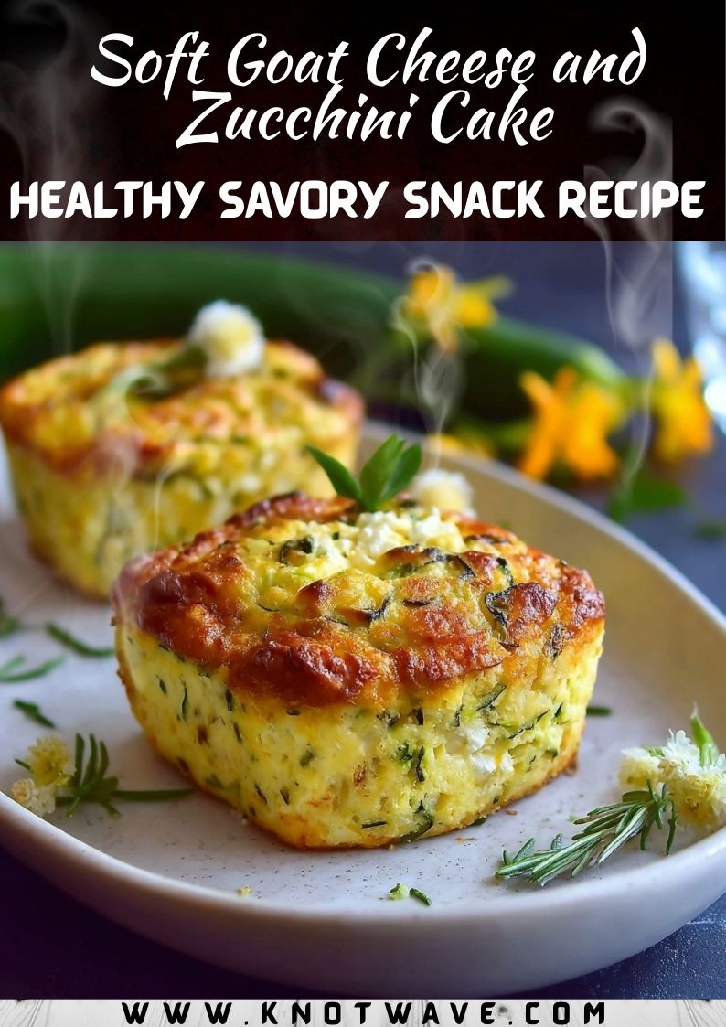 Soft Goat Cheese and Zucchini Cake Healthy Savory Snack Recipe