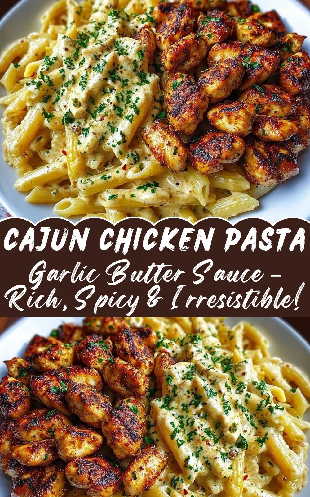 Creamy Cajun Chicken Pasta with Garlic Butter Sauce – Rich, Spicy & Irresistible!