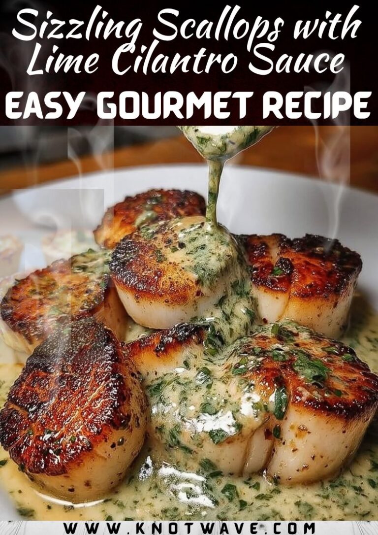 Sizzling Scallops with Lime Cilantro Sauce – Easy Gourmet Recipe