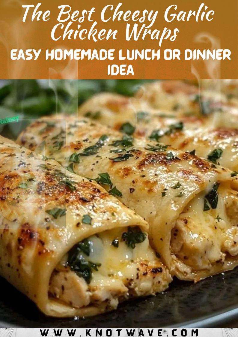 The Best Cheesy Garlic Chicken Wraps – Easy Homemade Lunch or Dinner Idea
