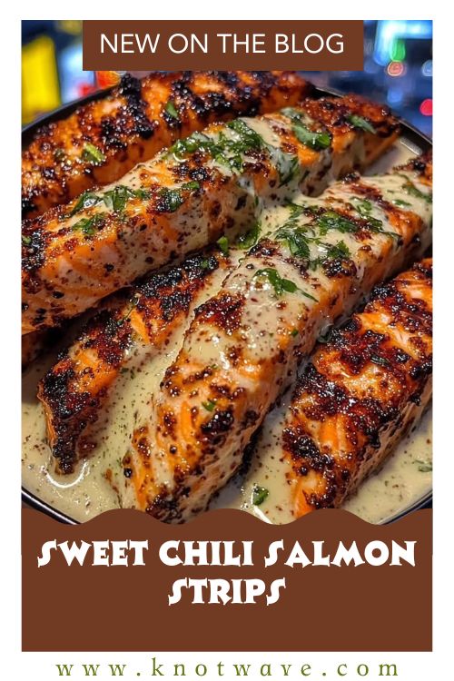 Sweet Chili Salmon Strips with Creamy Lime Dressing A Flavor Explosion
